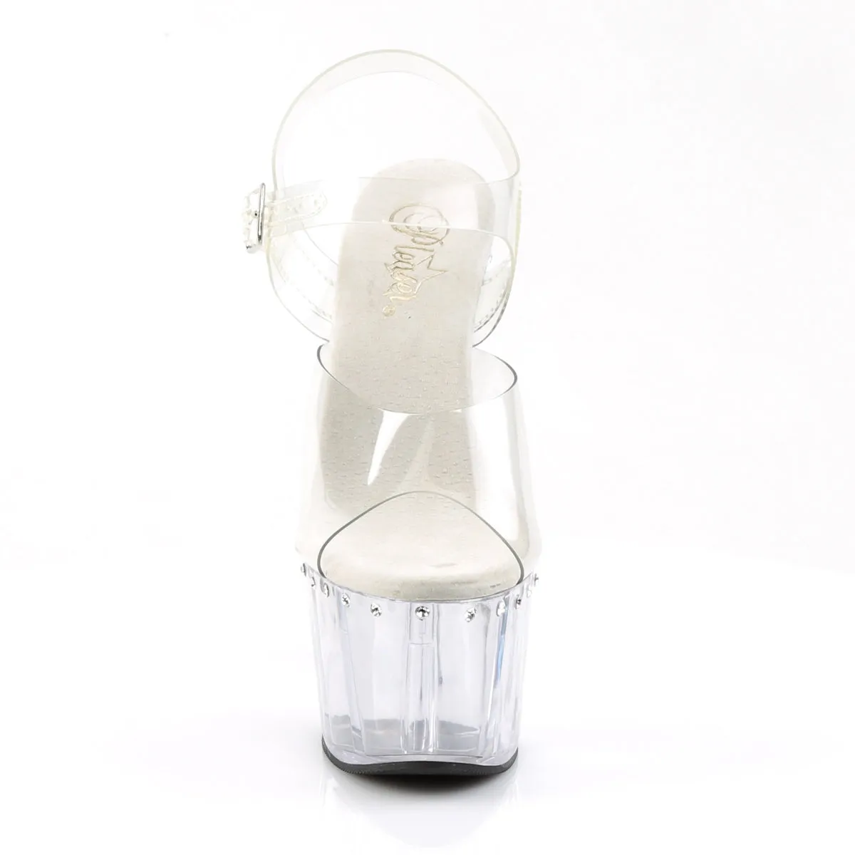 ADORE-708LS Pleaser Clear Sexy Platform Shoes (Pole Dancing Heels)