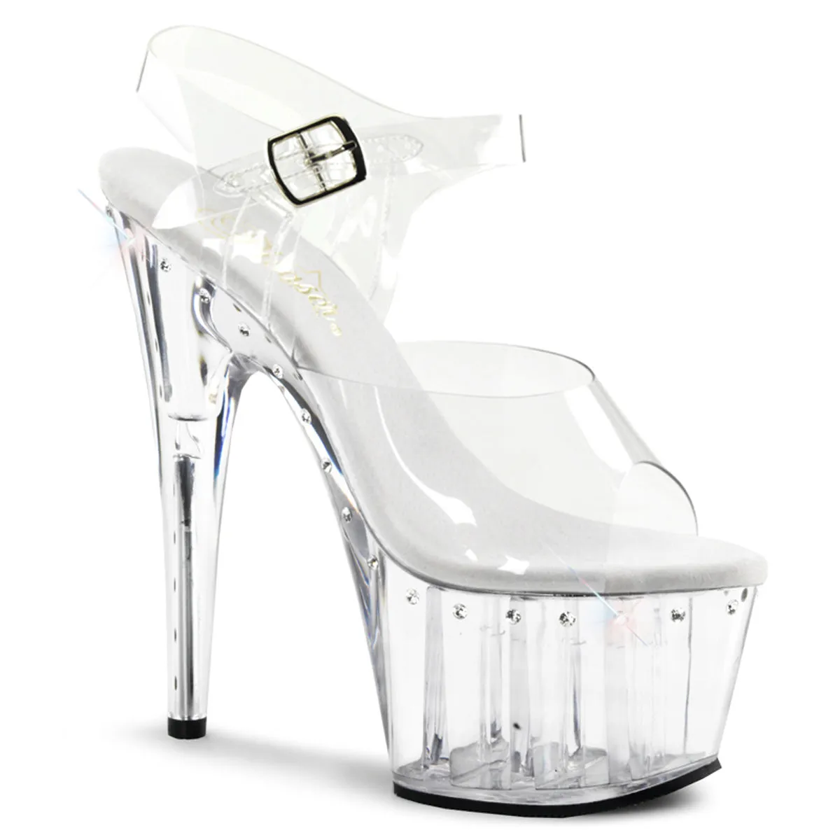 ADORE-708LS Pleaser Clear Sexy Platform Shoes (Pole Dancing Heels)