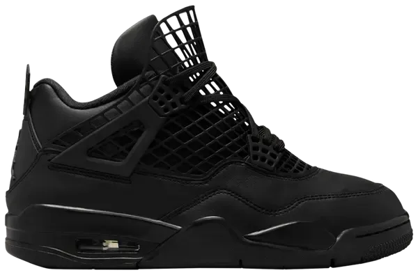 Air Jordan 4 Retro 'Net - Black' Sneakers for Women
