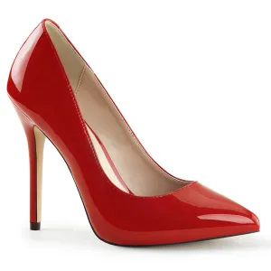 AMUSE-20 Pleaser Red Patent Sexy Single Sole Shoes (Fetish Footwear)