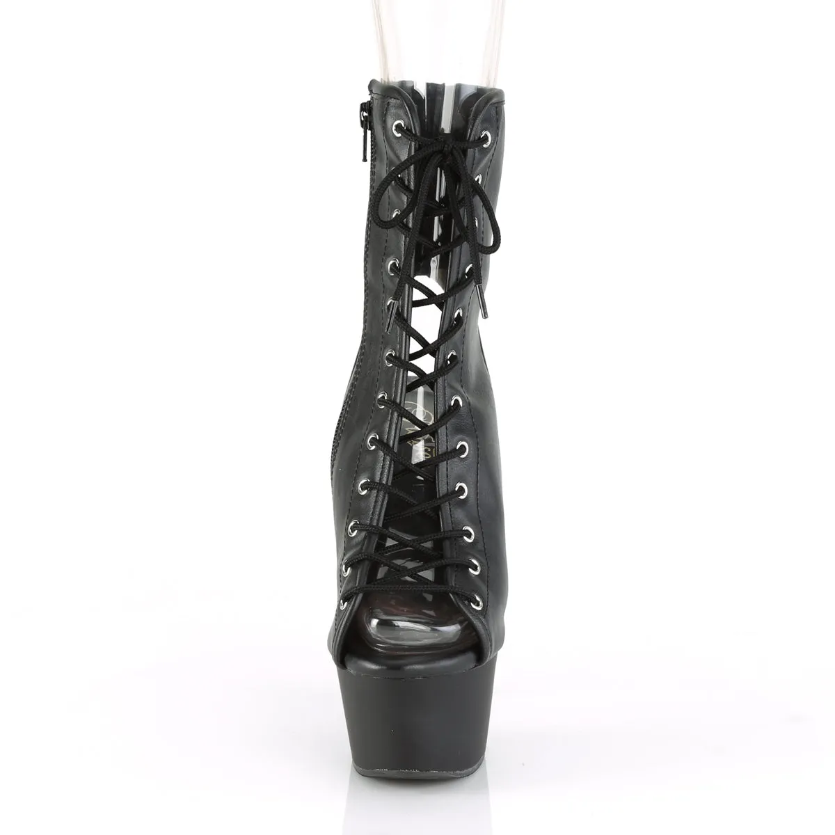 ASPIRE-1016 Pleaser Black Faux Leather Sexy Platform Shoes (Pole Dancing Heels)