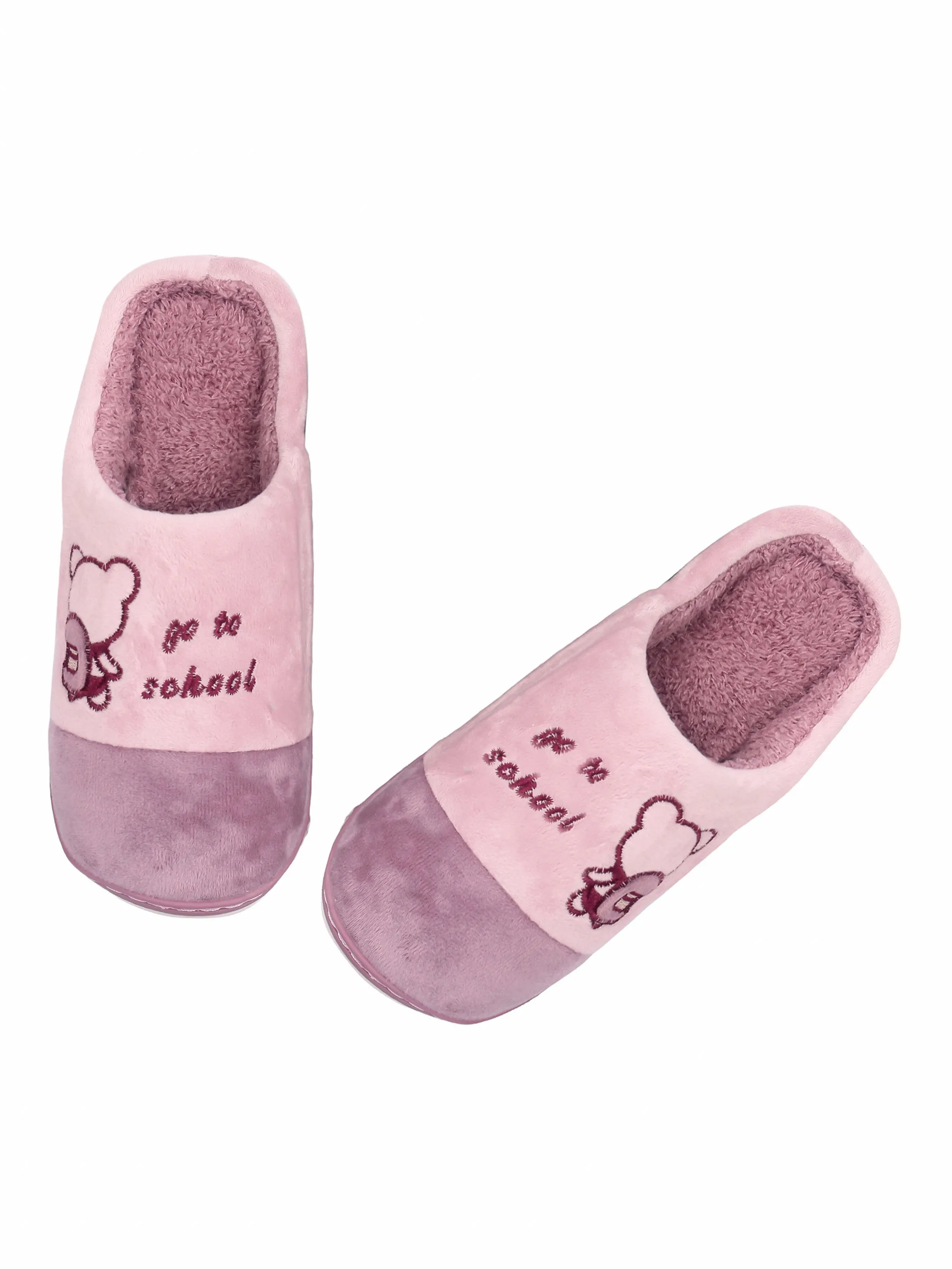 Brauch Women's Purple Go To School Fur Winter Slippers