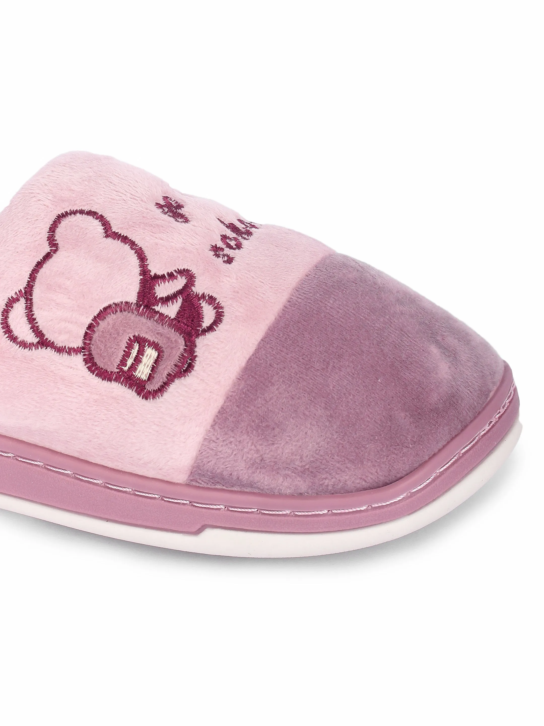 Brauch Women's Purple Go To School Fur Winter Slippers