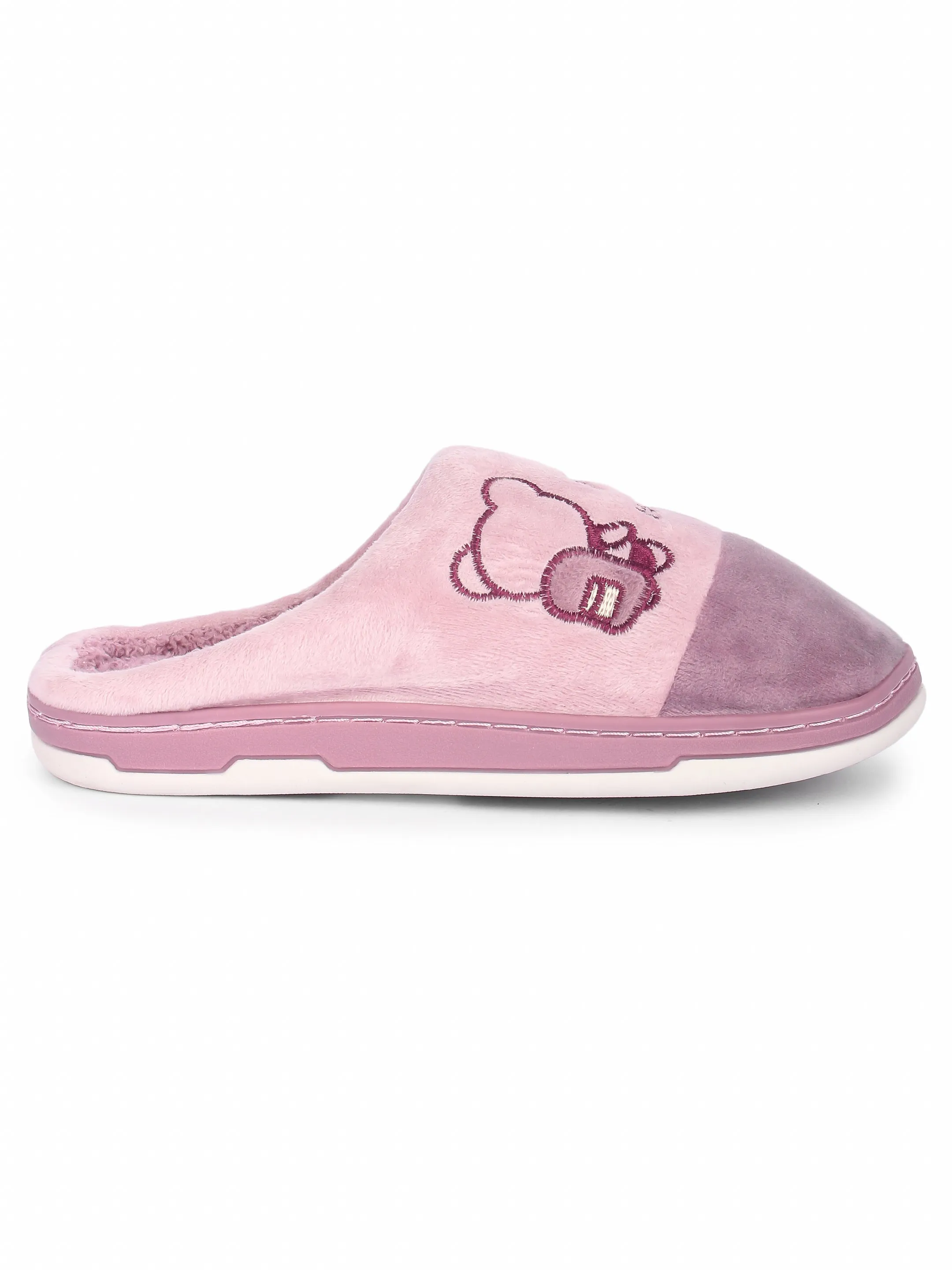 Brauch Women's Purple Go To School Fur Winter Slippers