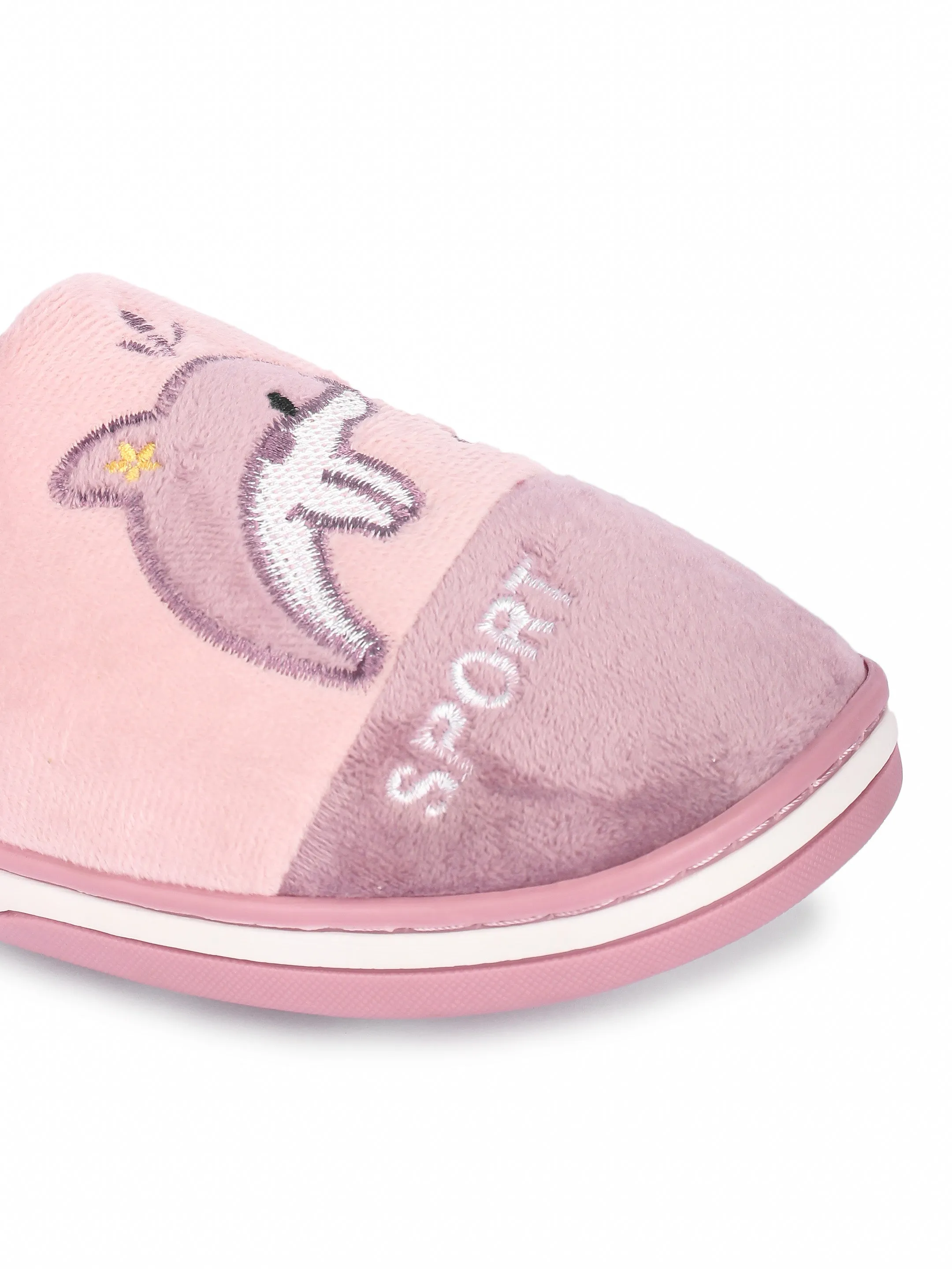 Brauch Women's Purple Whale Fur Winter Slippers