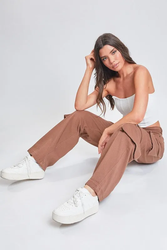 Brnie-Brownie Junior High Rise Double Cargo Pants