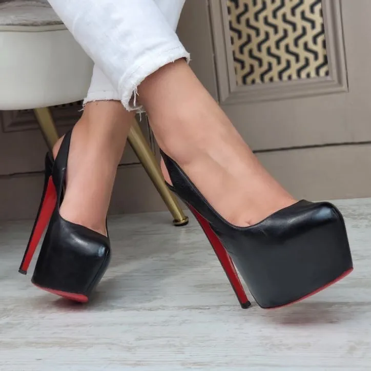 CHRISTIAN LOUBOUTIN DAFSLING HEELS EU 37.5/ UK 4.5