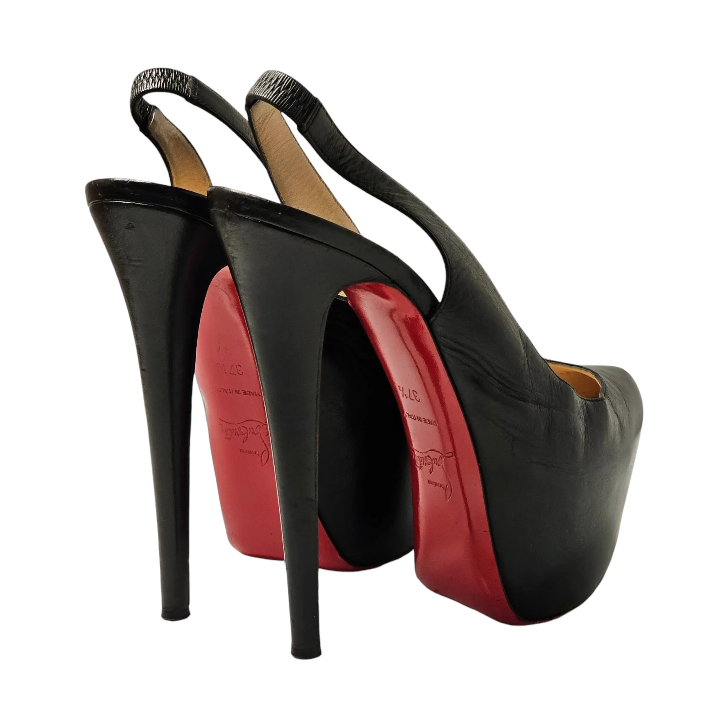 CHRISTIAN LOUBOUTIN DAFSLING HEELS EU 37.5/ UK 4.5