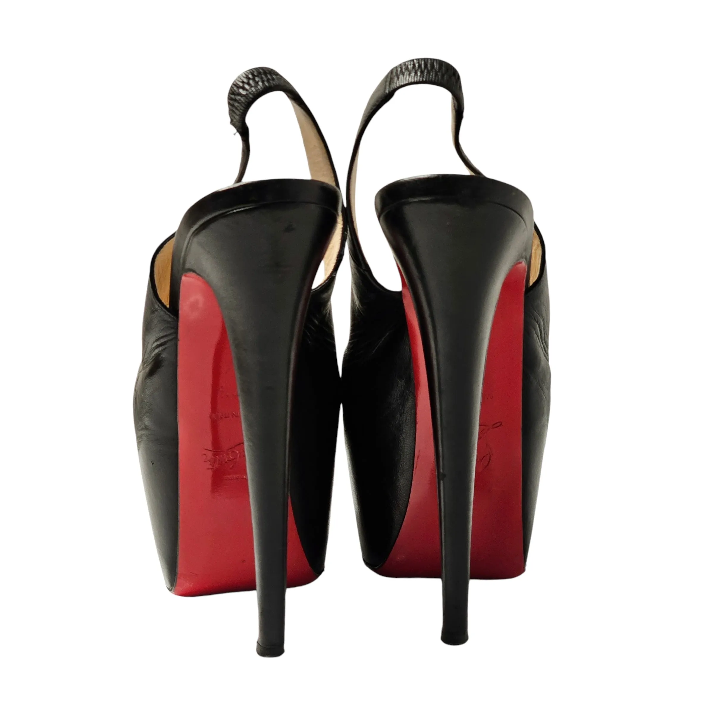 CHRISTIAN LOUBOUTIN DAFSLING HEELS EU 37.5/ UK 4.5