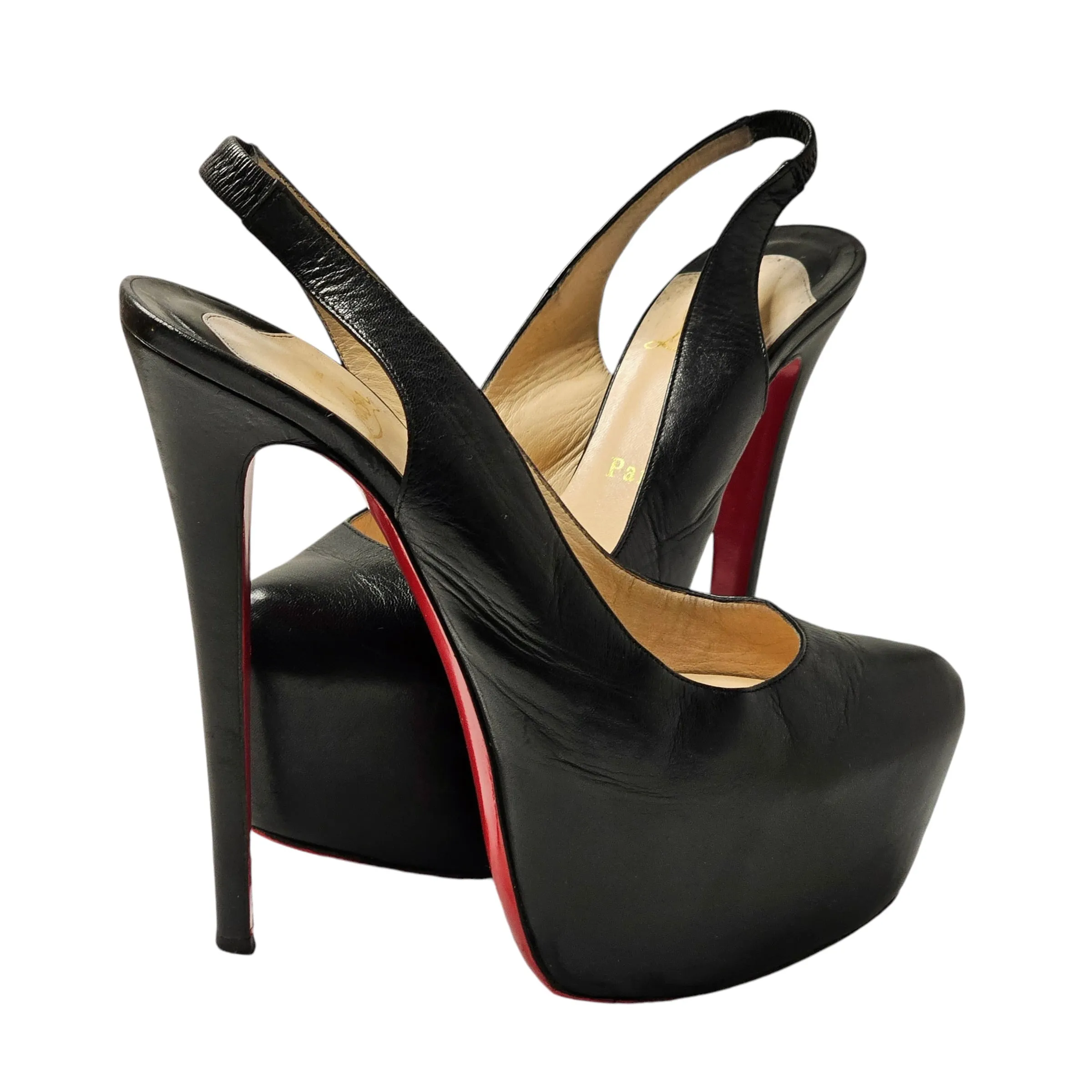 CHRISTIAN LOUBOUTIN DAFSLING HEELS EU 37.5/ UK 4.5
