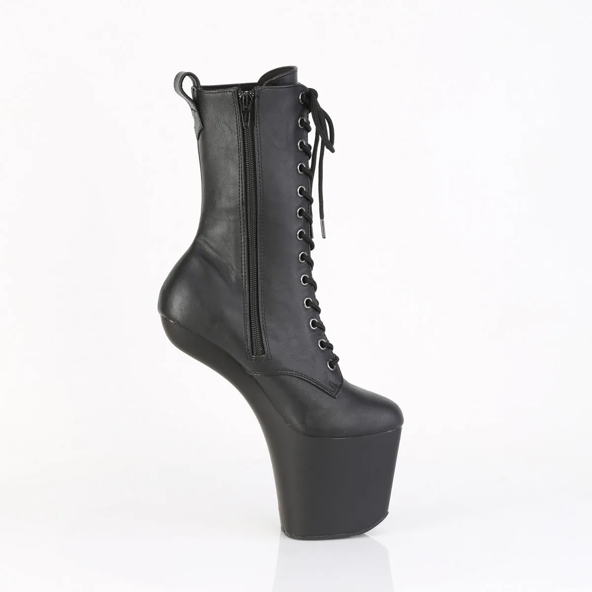 CRAZE-1040 Pleaser Black Faux Leather Sexy Platform Shoes (Pole Dancing Heels)