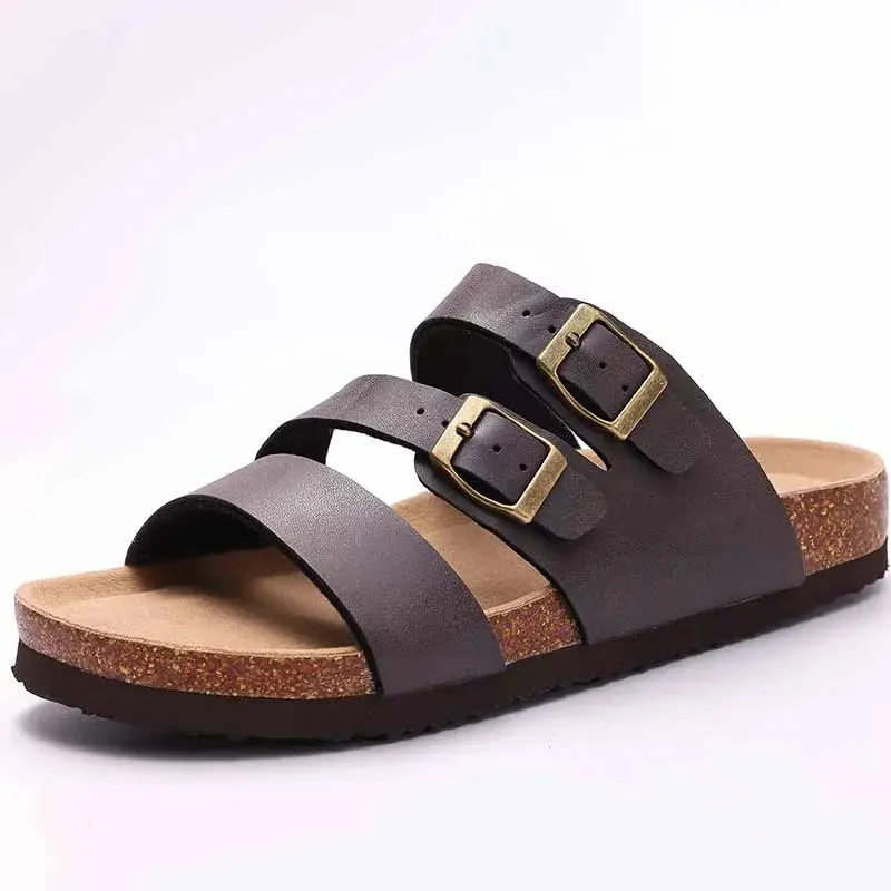 Crestar Cork Suede Mules Slippers For Women Fashion Men Clogs Shoes Classic Cork Antislip Outdoor Slippers With Arch Support