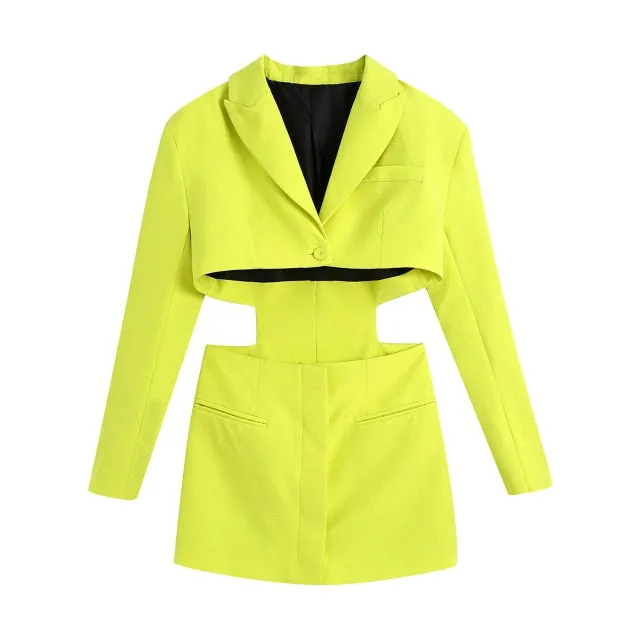 Cut Out Blazer Dress
