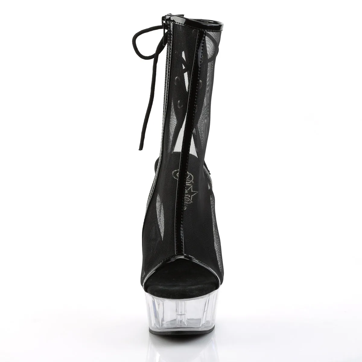 DELIGHT-1018MSH Pleaser Black Sexy Platform Shoes (Pole Dancing Heels)