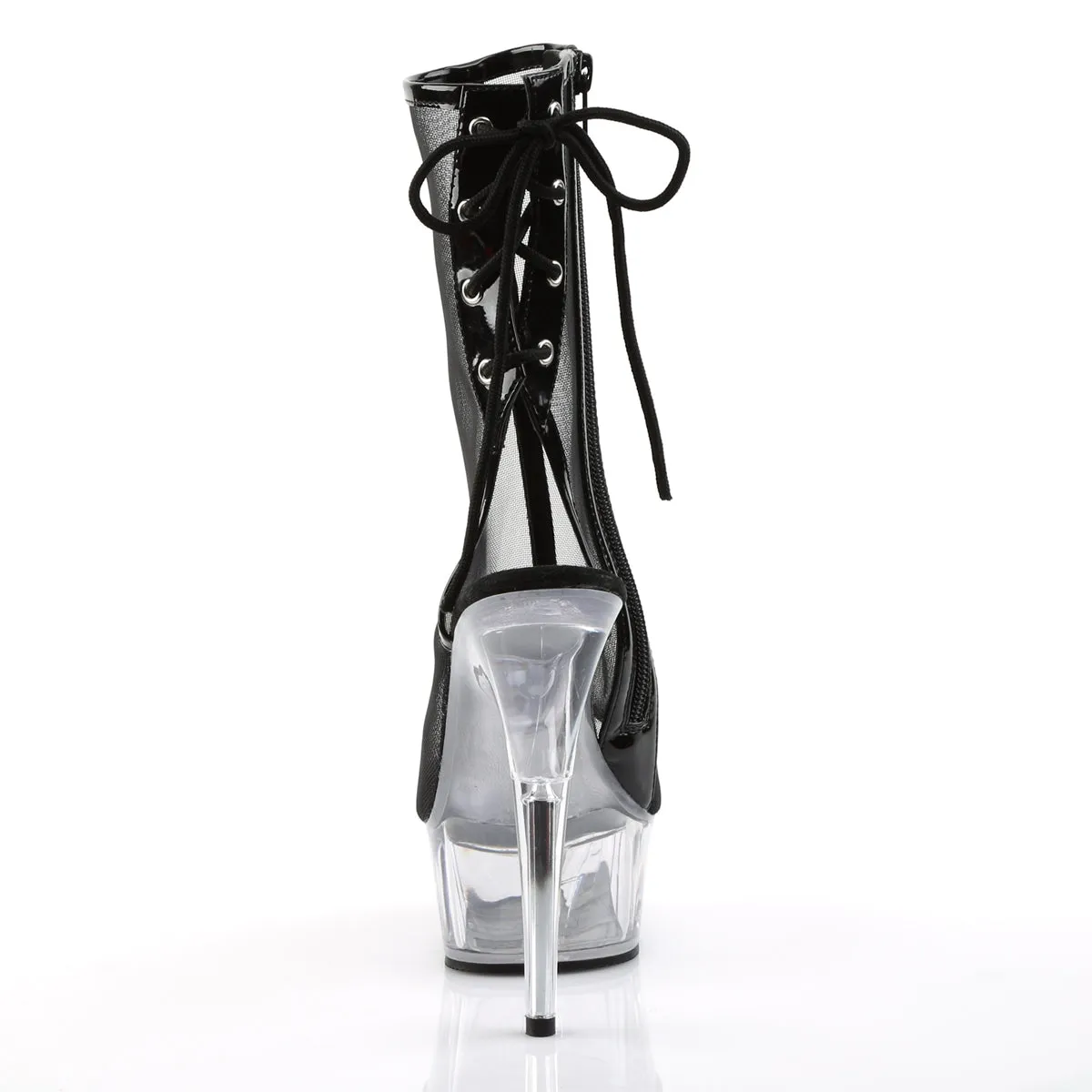 DELIGHT-1018MSH Pleaser Black Sexy Platform Shoes (Pole Dancing Heels)