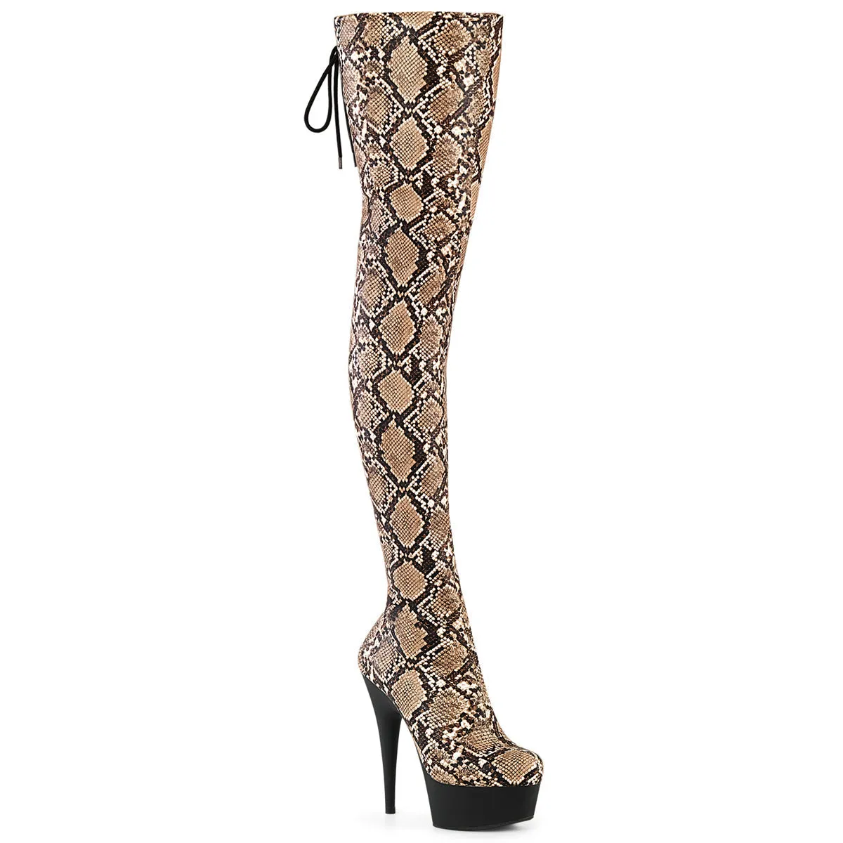 DELIGHT-3008SP-BT Pleaser Tan Sexy Platform Shoes (Pole Dancing Heels)