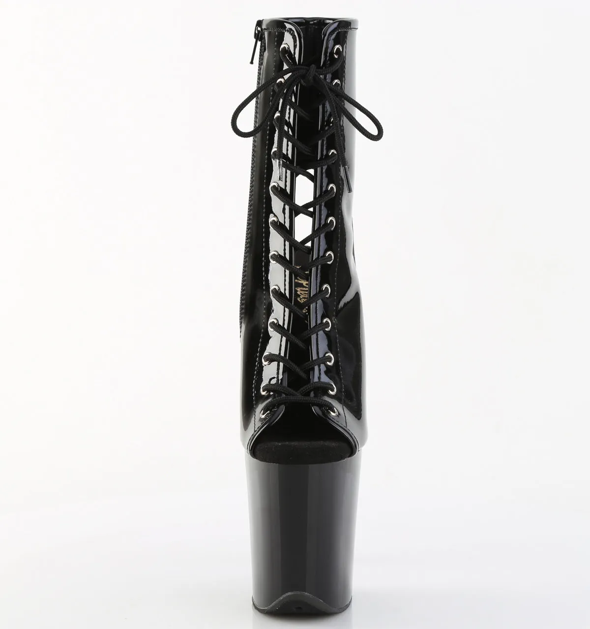 FLAMINGO-1016 Pleaser Black Patent Sexy Platform Shoes (Pole Dancing Heels)