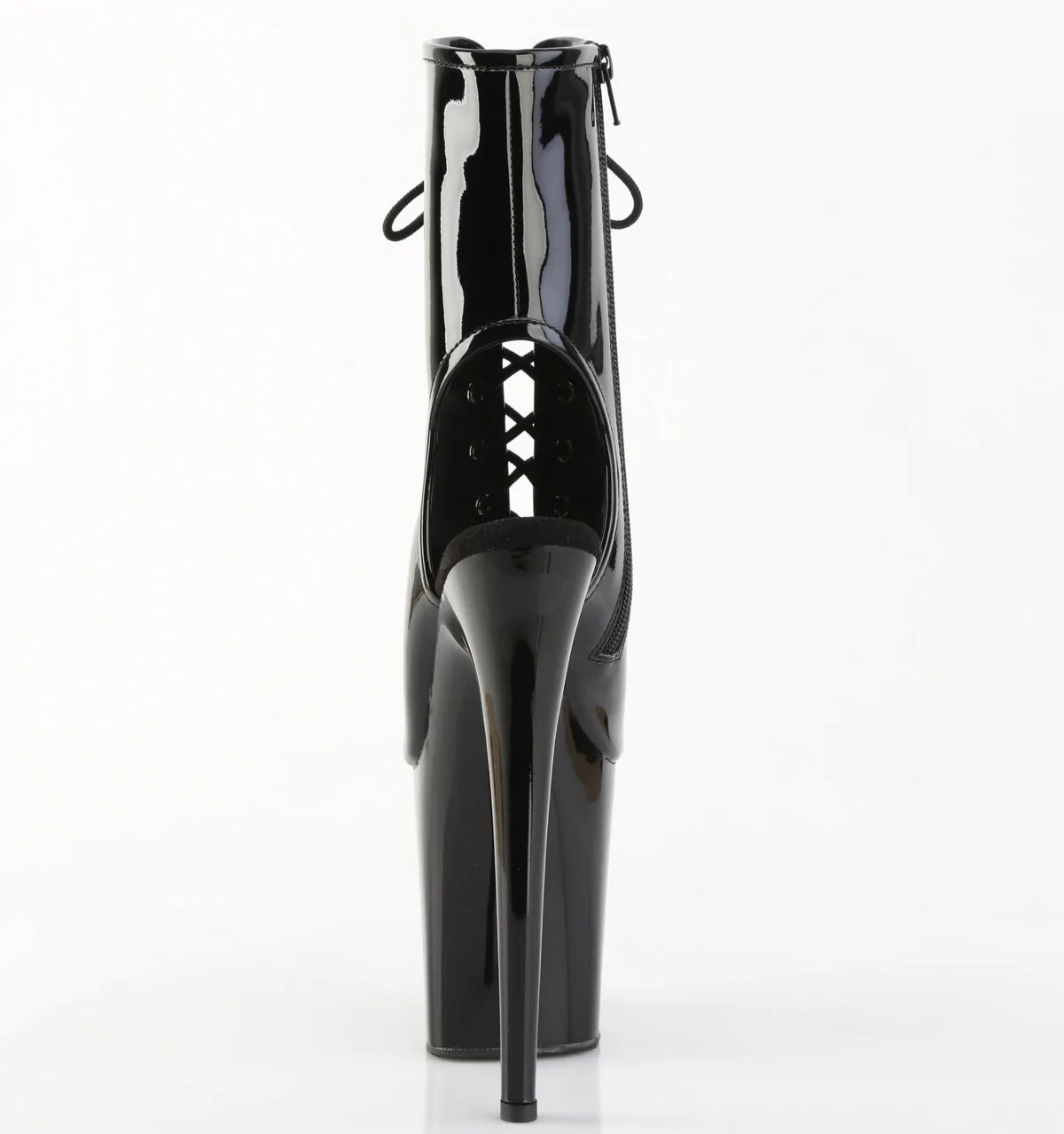 FLAMINGO-1016 Pleaser Black Patent Sexy Platform Shoes (Pole Dancing Heels)