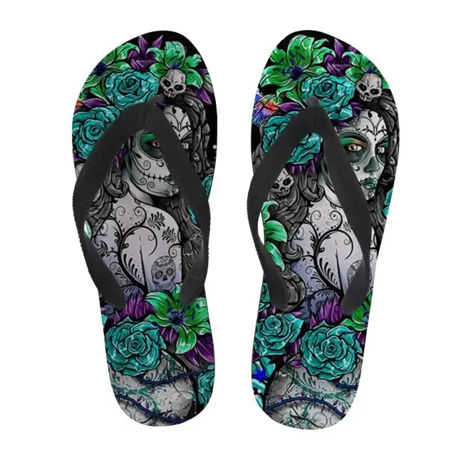 Flip Flops Soft Rubber Sole Flat Slippers