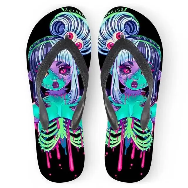 Flip Flops Soft Rubber Sole Flat Slippers