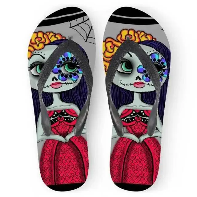 Flip Flops Soft Rubber Sole Flat Slippers