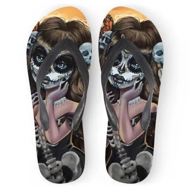 Flip Flops Soft Rubber Sole Flat Slippers