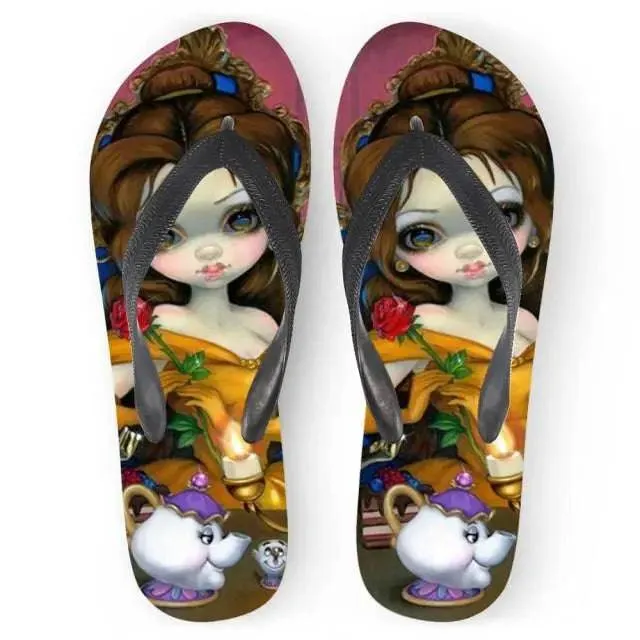 Flip Flops Soft Rubber Sole Flat Slippers