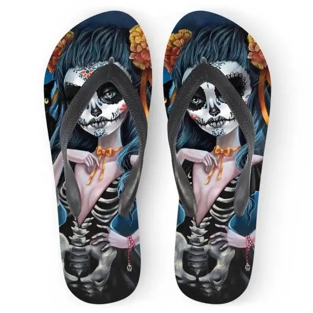 Flip Flops Soft Rubber Sole Flat Slippers