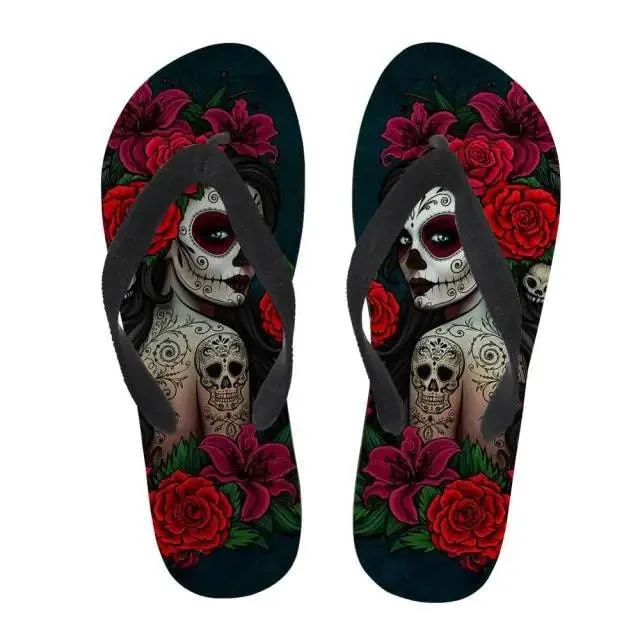 Flip Flops Soft Rubber Sole Flat Slippers