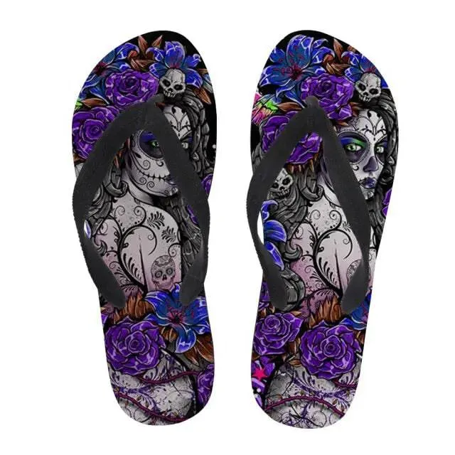 Flip Flops Soft Rubber Sole Flat Slippers