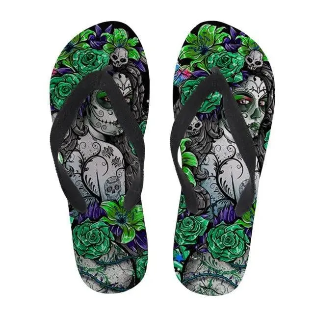 Flip Flops Soft Rubber Sole Flat Slippers