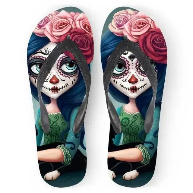 Flip Flops Soft Rubber Sole Flat Slippers