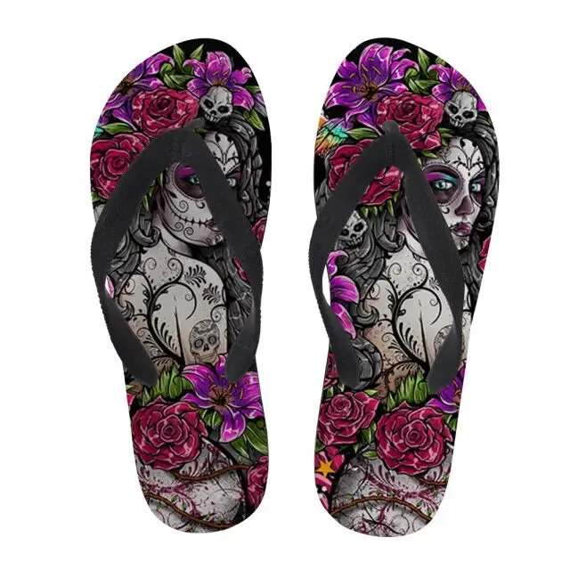Flip Flops Soft Rubber Sole Flat Slippers