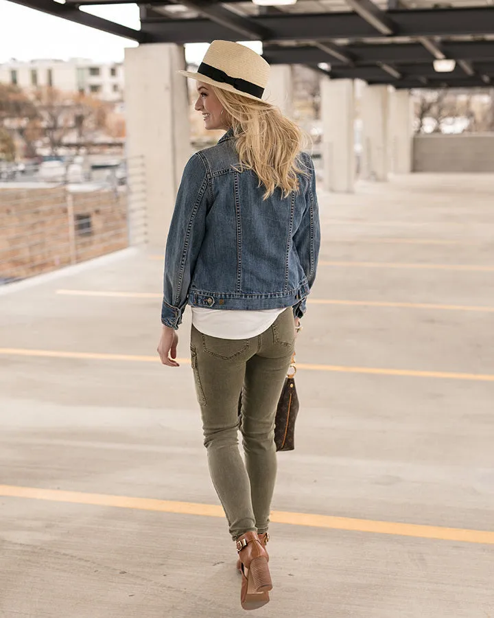 Grace & Lace Cargo Jeggings in Olive