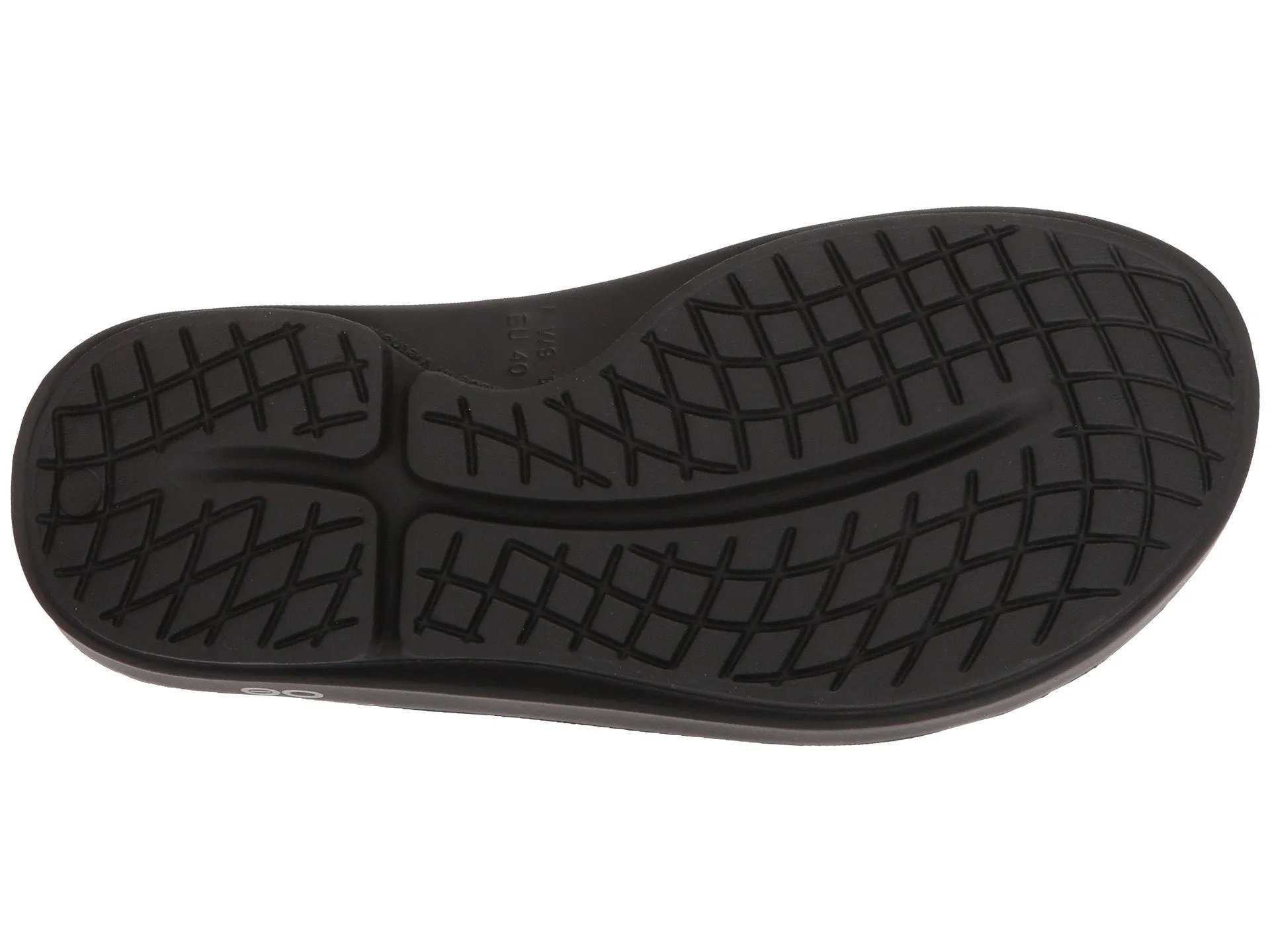 OOFOS Unisex OOlala Luxe Flip Flops - Black/Calypso