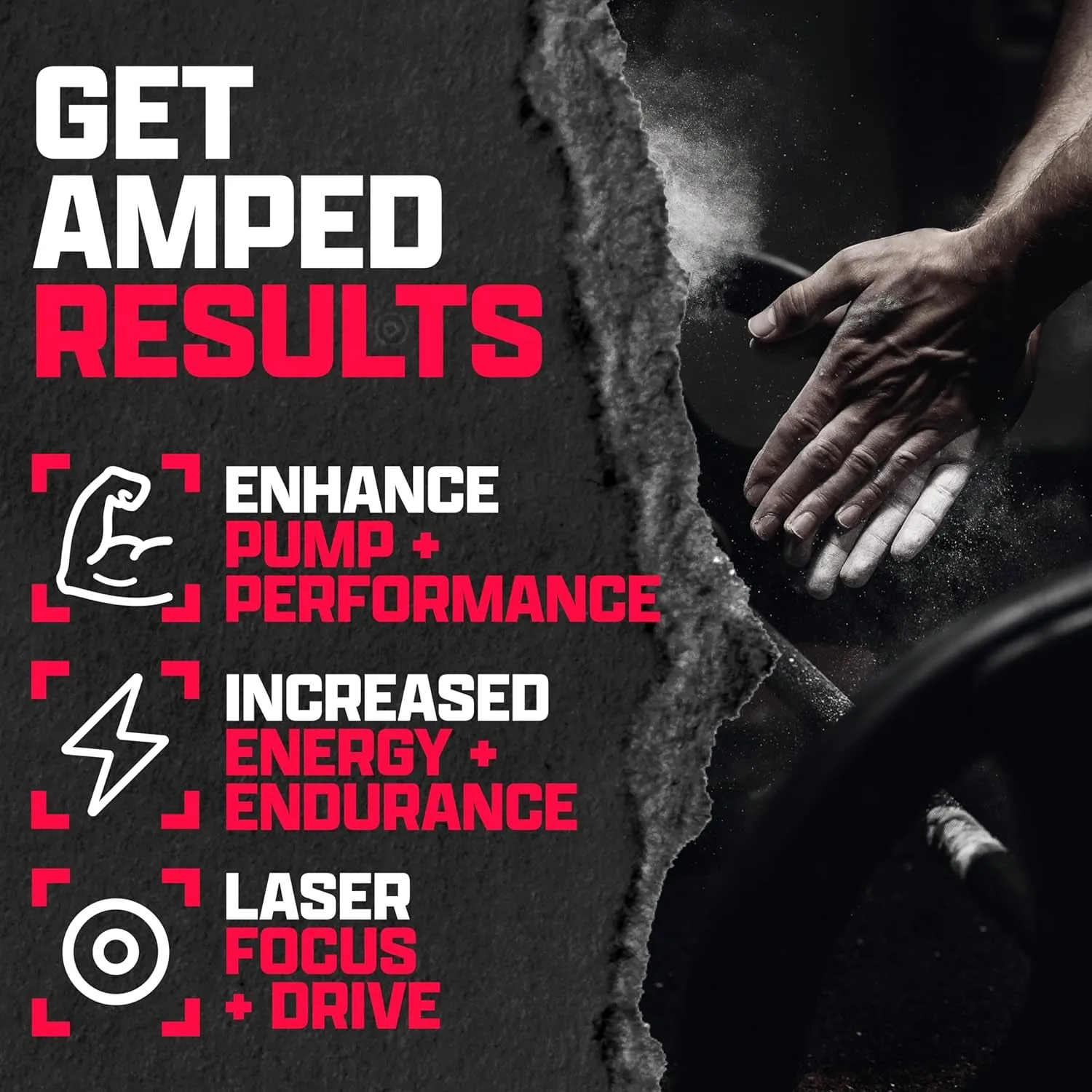 OUTLIFT Amped High-Stim Pre-Workout Powder - Max Dosed Formula 6g Citrulline, 3.2g Beta-Alanine, Alpha GPC, Cognatiq