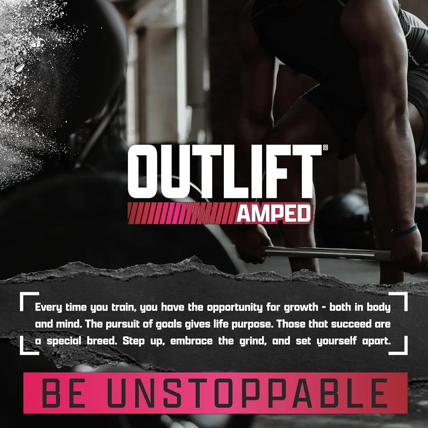 OUTLIFT Amped High-Stim Pre-Workout Powder - Max Dosed Formula 6g Citrulline, 3.2g Beta-Alanine, Alpha GPC, Cognatiq