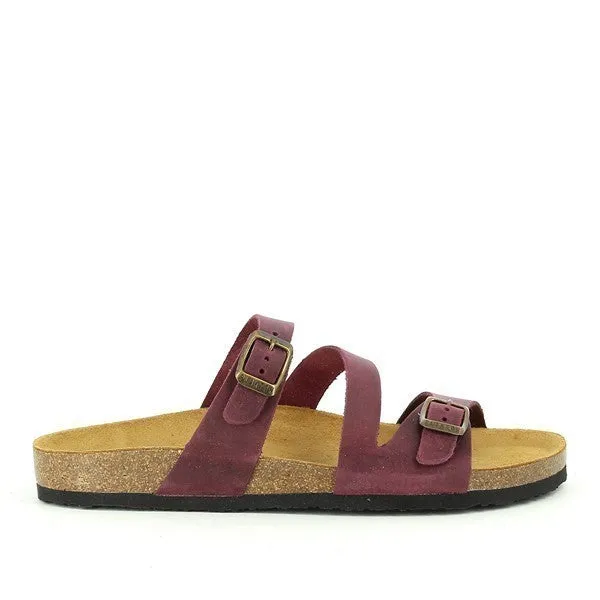 Plakton 101210 Burgundy Multi-Strap Sandals