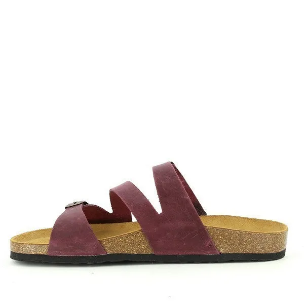 Plakton 101210 Burgundy Multi-Strap Sandals