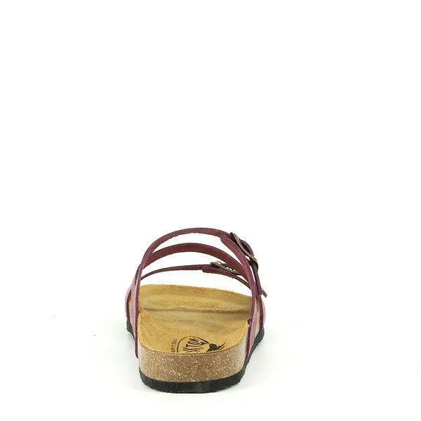 Plakton 101210 Burgundy Multi-Strap Sandals