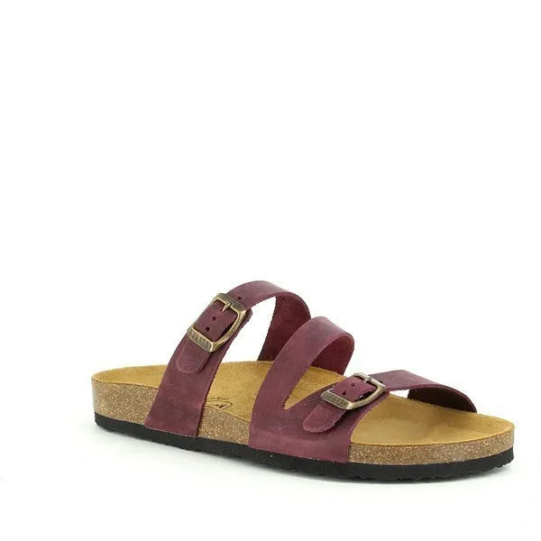 Plakton 101210 Burgundy Multi-Strap Sandals