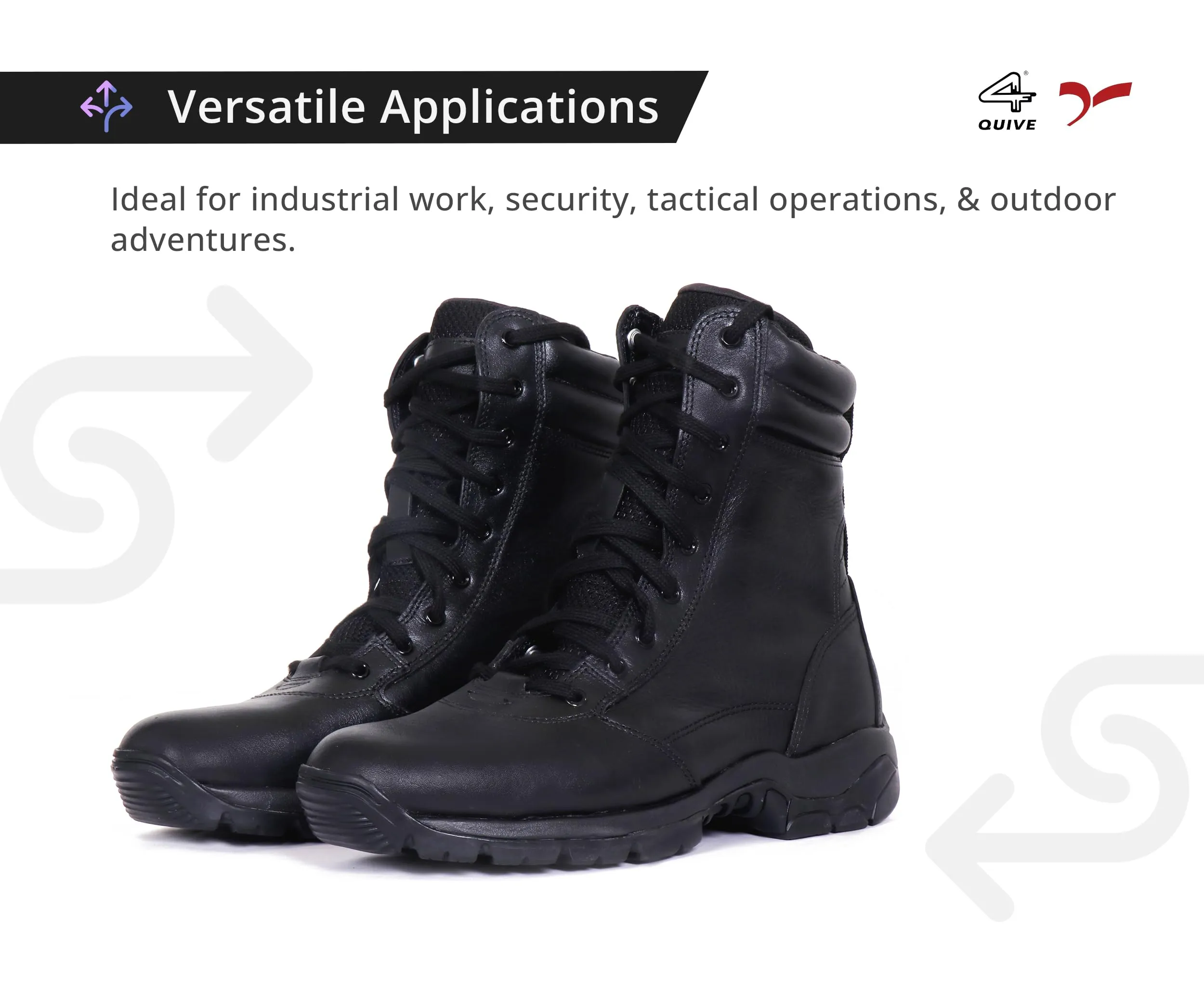 QUIVE Sega Combat M-21 Mid-Calf Leather Boots