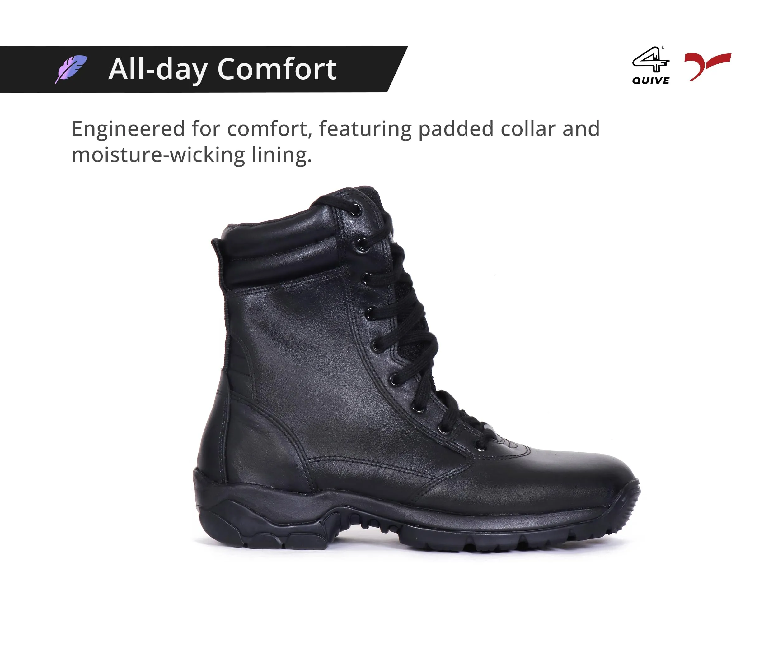 QUIVE Sega Combat M-21 Mid-Calf Leather Boots