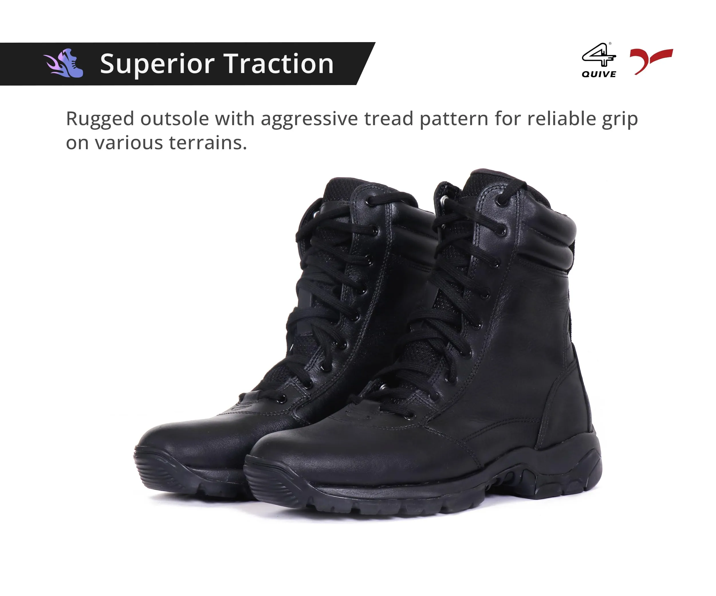 QUIVE Sega Combat M-21 Mid-Calf Leather Boots