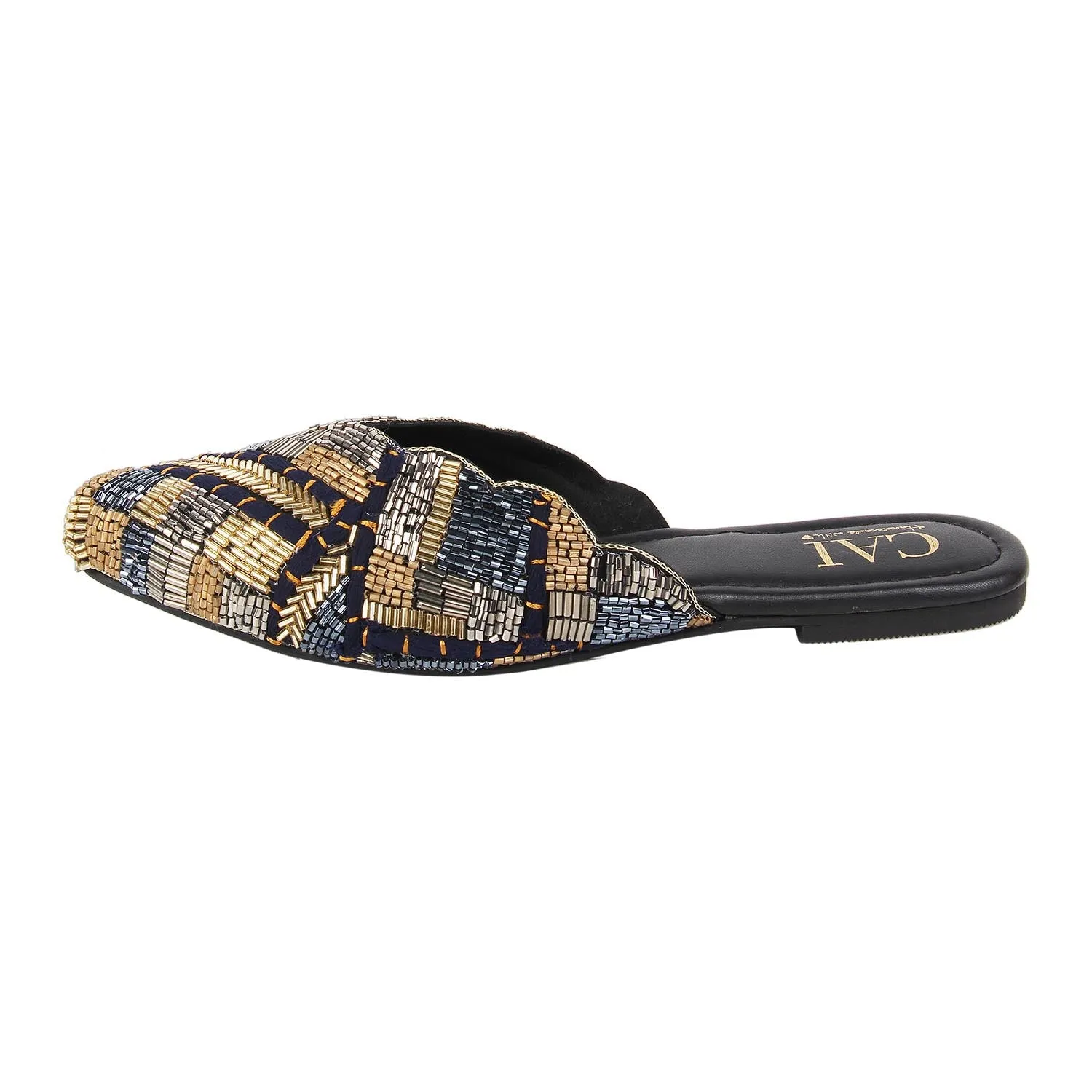 Royal Beaded Mules