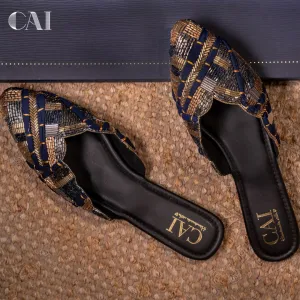Royal Beaded Mules