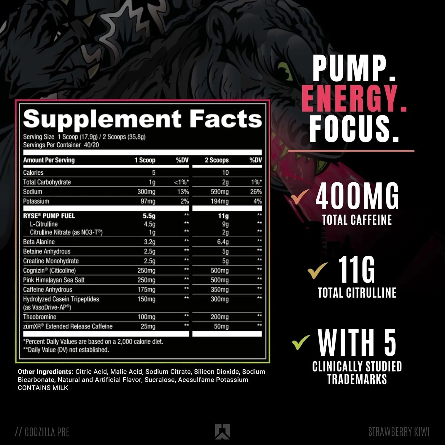 RYSE Godzilla Pre-Workout