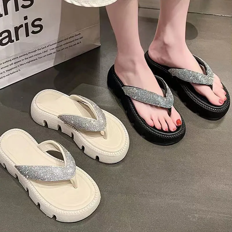 Stylish summer shiny sandals