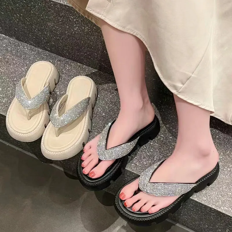 Stylish summer shiny sandals