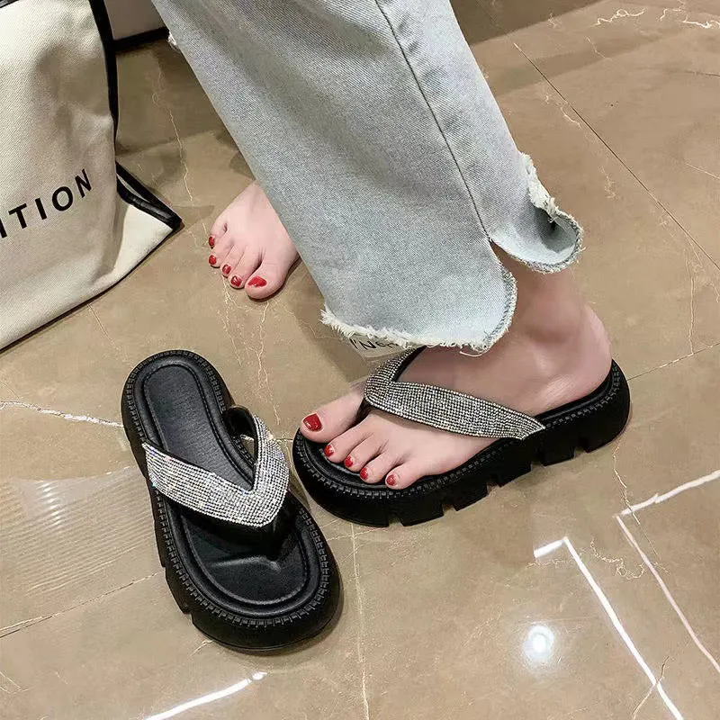 Stylish summer shiny sandals